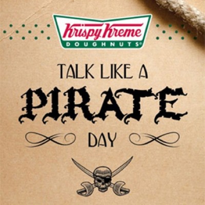 Krispy Kreme Talk Like A Pirate Day: Free Doughnut or Dozen on Sept. 19th