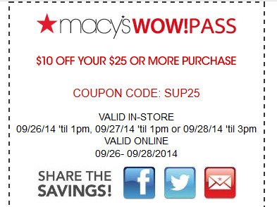 Macy's Wow Pass