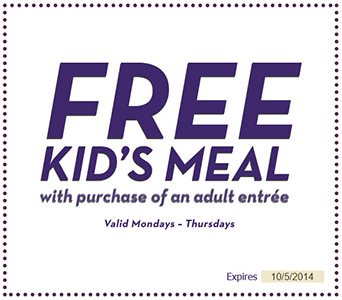 Olive Garden free kid's meal coupon