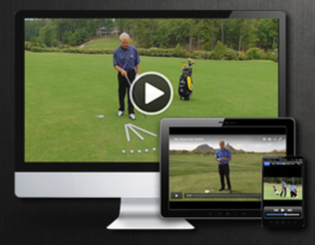 Golf videos on computer and tablet