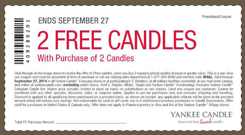 Yankee Candles coupon