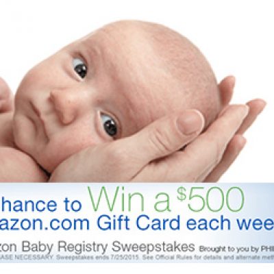 Amazon Baby Registry Sweepstakes: Win A $500 Gift Card Each Week