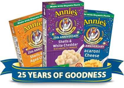 Annie's Mac & Cheese boxes