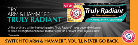 Arm & Hammer Truly Radiant toothpaste box