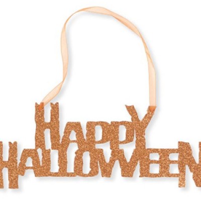 Happy Halloween Hanging Glitter Sign Just $7.89 + Free Shipping