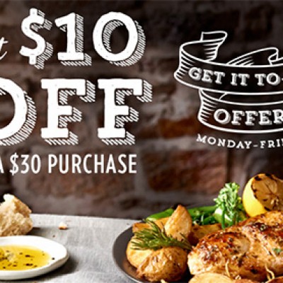 Macaroni Grill: $10 Off $30 Get It To Go Offer