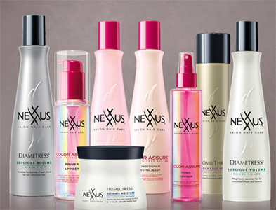 Nexxus product bottles