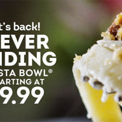 Never Ending Pasta Bowl Only $9.99 @ Olive Garden