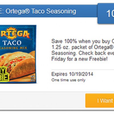 Friday Freebie: Free Ortega Taco Seasoning W/ Coupon