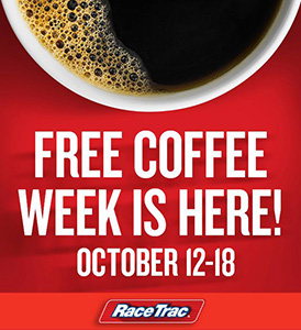 RaceTrac Free Coffee week