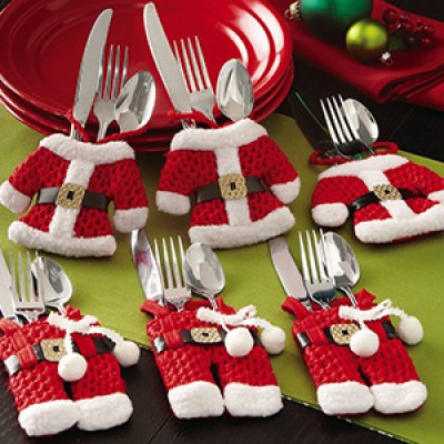 Santa Suit XMas Silverware Holders Only $9.99 + Free Shipping