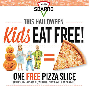 Sbarro Kid's Eat Free Halloween