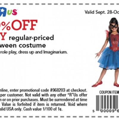 Toys R Us: 20% Off Halloween Costume Coupon - Expires Oct 4th