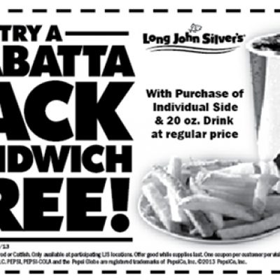 Long John Silvers: Free Ciabatta Jack Sandwich W/ Purchase of Side & Drink