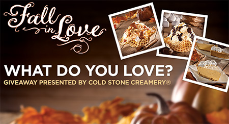 Cold Stone What Do You Love Giveaway