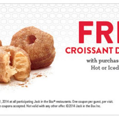 Jack In The Box: Free Croissant Donuts W/ Purchase Of Large Coffee