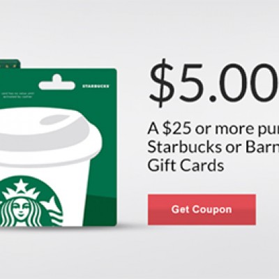 Rite Aid: $5 Off $25 Starbucks Gift Card