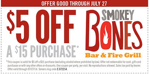 Smokey Bones Coupon