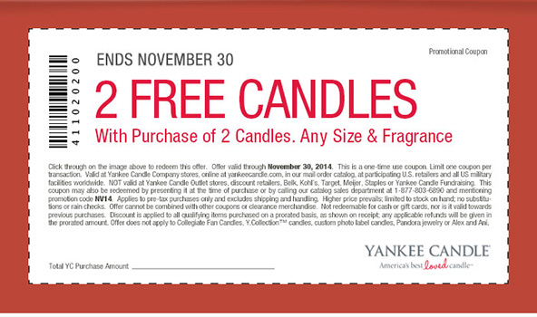 Yankee b2g2 Free coupon