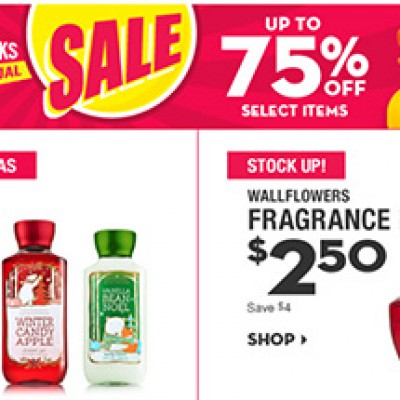 Bath & Body Works: Up To 75% Off Select Items