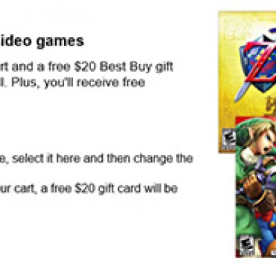 Best Buy: Free $20 Gift Card With Purchase Of Two Select Nintendo 3DS Games