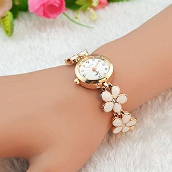 Girl’s Rose Gold Daisies Watch Only $4.95 + Free Shipping