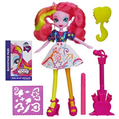 My Little Pony Equestria Girls Rainbow Rocks Pinkie Pie Doll with Guitar Only $6.94 (Reg $21.99)