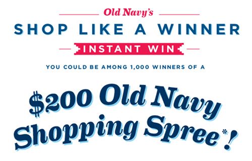 Old Navy Shopping Spree Sweepstakes