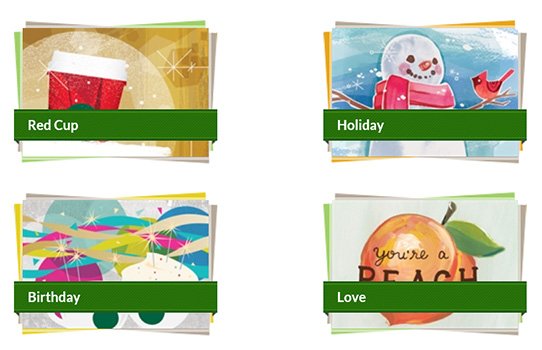 Starbucks Holiday Gift Card