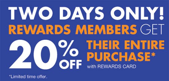 Big Lots Rewards Members: 20% Off Entire Purchase – 2 Days Only