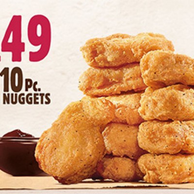 Burger King: 10-Pc Chicken Nuggets Just $1.49 (Reg $2.99)