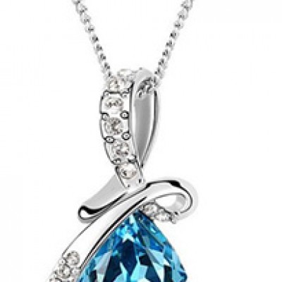 Silver Plated Crystal Drop Pendant Only $2.00 + Free Shipping