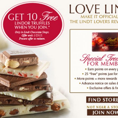 Lindt: 10 Free Lindor Truffles In-Store