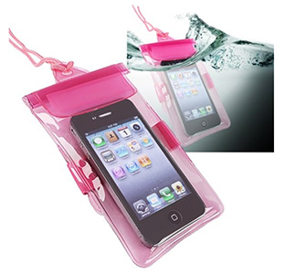 Pink Waterproof Cell Bag