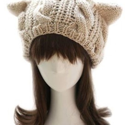 Women's Crochet Cat Ear Hat Only $3.99 + Free Shipping
