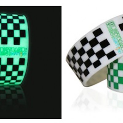 Free Glow-In-The-Dark Checkered Wristband
