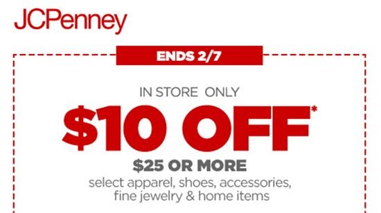 JCPenney: $10 Off $25 Or More