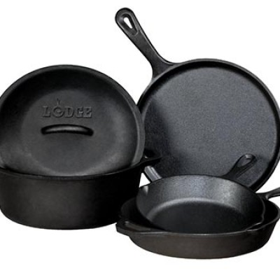Lodge 5-Piece Pre-Seasoned Cast-Iron Cookware Set Only $63.99 (Reg $150.00)
