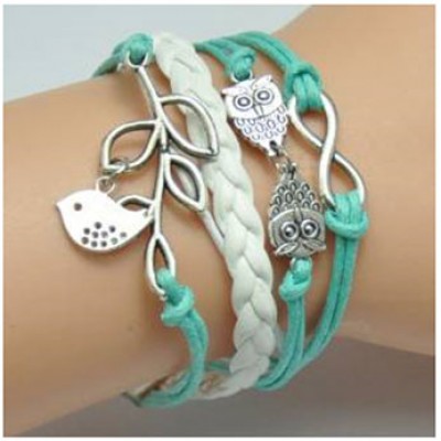 Green Owl Charm Bracelet Just $1.90 + Free Shipping