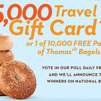 Thomas Bagels: Win 1 of 10,000 Bagel Packs