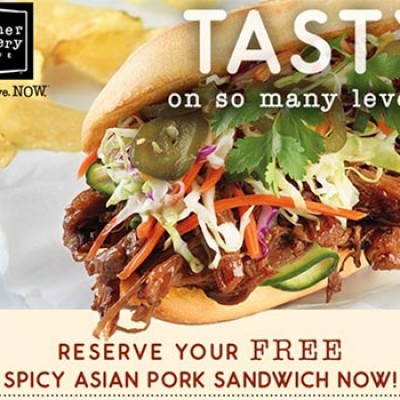 Corner Bakery: Free Spicy Asian Pork Sandwich