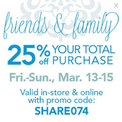 Joann Fabric & Craft: 25% Off Your Total Purchase