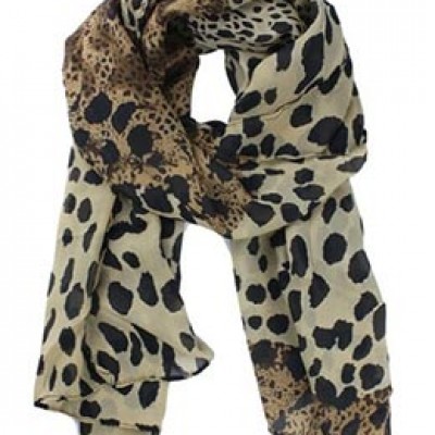 Leopard Print Fringed Scarf Just $2.50 + Free Shipping
