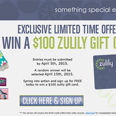 Win A $100 Zulily Gift Card