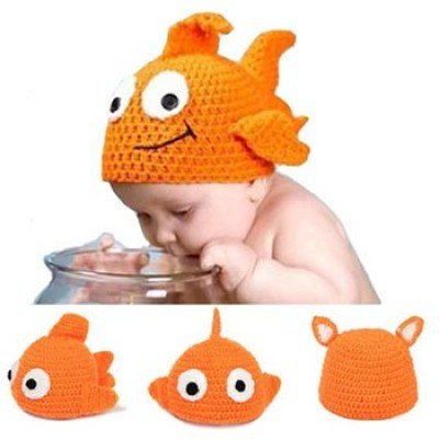 Baby Crochet Goldfish Cap Just $4.41 + Free Shipping