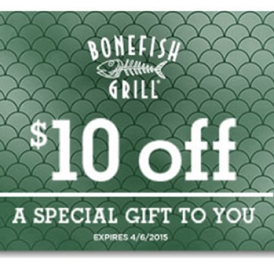 Bonefish Grill: Free $10 Gift Card