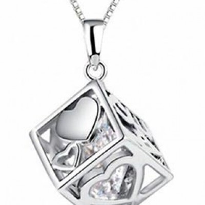 Cube Heart Pendant Only $5.24 Shipped