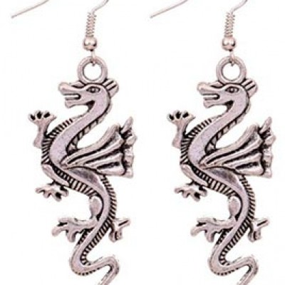 Silver Dragon Dangle Earrings Just $3.96 Shipped