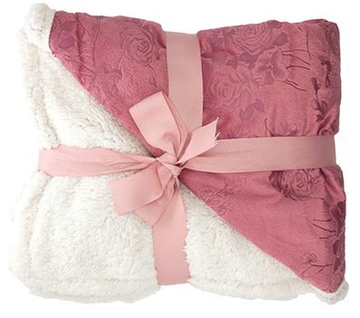 Floral Embossed Sherpa Blanket 50″ x 60″ Only $15.99 (Reg $40.00)