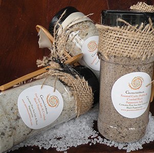 Gourmet Salt Blends containers